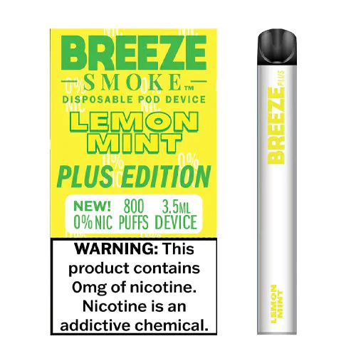 Breeze Plus Zero Nicotine 800 Puffs Lemon Mint